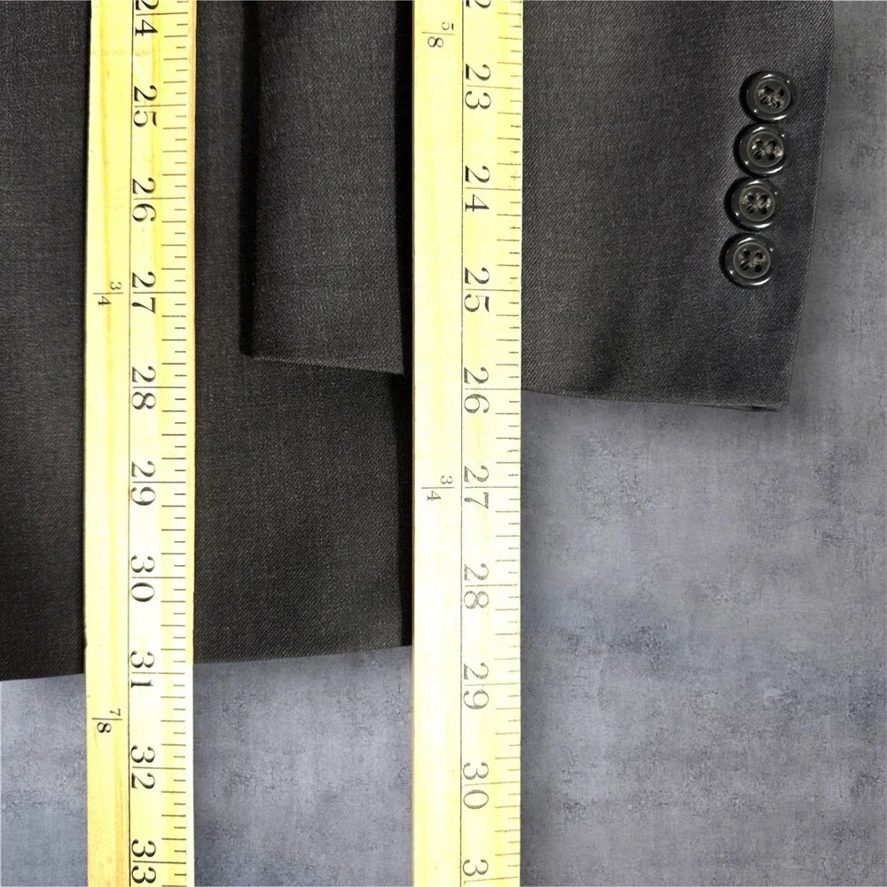 HART SHAFFNER MARX Men Blazer 44R Sport Coat Jacket Two Button Jacket Gray Wool
